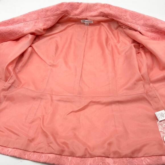 Pendleton Peplum Brocade Floral Blazer Size 14 Cottagecore Spring Feminine - Picture 6 of 9